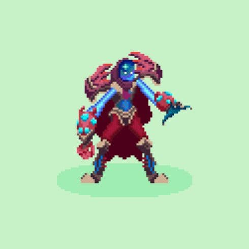 Kingw na platformě X: „The new lads 32x32 #pixelart #ドット絵 #darkstalkers   / X